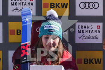 2022-02-27 - CRANS-MONTANA, SWITZERLAND - FEBRUARY 27: Priska Nufer of Switzerland during the Audi FIS Alpine Ski World Cup Crans-Montana Women’s Downhill on February 27, 2022 in Crans-Montana, Switzerland. - AUDI FIS ALPINE SKI WORLD CUP CRANS-MONTANA WOMEN'S DOWNHILL - ALPINE SKIING - WINTER SPORTS