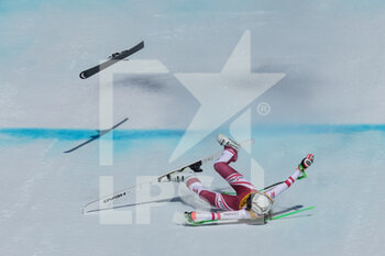 2022-02-27 - CRANS-MONTANA, SWITZERLAND - FEBRUARY 27: Cornelia Huetter of Austria during the Audi FIS Alpine Ski World Cup Crans-Montana Women’s Downhill on February 27, 2022 in Crans-Montana, Switzerland. - AUDI FIS ALPINE SKI WORLD CUP CRANS-MONTANA WOMEN'S DOWNHILL - ALPINE SKIING - WINTER SPORTS