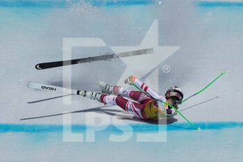 2022-02-27 - CRANS-MONTANA, SWITZERLAND - FEBRUARY 27: Cornelia Huetter of Austria during the Audi FIS Alpine Ski World Cup Crans-Montana Women’s Downhill on February 27, 2022 in Crans-Montana, Switzerland. - AUDI FIS ALPINE SKI WORLD CUP CRANS-MONTANA WOMEN'S DOWNHILL - ALPINE SKIING - WINTER SPORTS