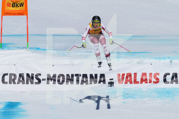 2022-02-27 - CRANS-MONTANA, SWITZERLAND - FEBRUARY 27: Stephanie Venier of Austria in action  during the Audi FIS Alpine Ski World Cup Crans-Montana Women’s Downhill on February 27, 2022 in Crans-Montana, Switzerland. - AUDI FIS ALPINE SKI WORLD CUP CRANS-MONTANA WOMEN'S DOWNHILL - ALPINE SKIING - WINTER SPORTS