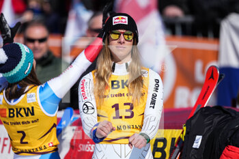 2022-02-27 - CRANS-MONTANA, SWITZERLAND - FEBRUARY 27: Ester Ledecka of Czech Republic during the Audi FIS Alpine Ski World Cup Crans-Montana Women’s Downhill on February 27, 2022 in Crans-Montana, Switzerland. - AUDI FIS ALPINE SKI WORLD CUP CRANS-MONTANA WOMEN'S DOWNHILL - ALPINE SKIING - WINTER SPORTS