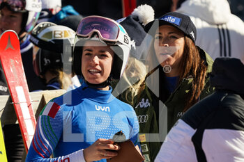 2022-03-05 - 05.03.2022, Lenzerheide, Lenzerheide, FIS Ski World Cup: Lenzerheide Super G Women, Marta Bassino (Italy, left) with Elena Curtoni (Italy, right) - FIS SKI WORLD CUP 2022 - LENZERHEIDE SUPER G WOMEN - ALPINE SKIING - WINTER SPORTS