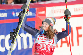 2022-03-06 - 06.03.2022, Lenzerheide, Lenzerheide, FIS Ski World Cup: Lenzerheide  Women's Giant Slalom, Sara Hector (SWE) celebrates her 3rd place - FIS SKI WORLD CUP: LENZERHEIDE WOMEN'S GIANT SLALOM - ALPINE SKIING - WINTER SPORTS