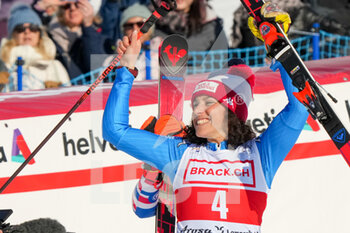 2022-03-06 - 06.03.2022, Lenzerheide, Lenzerheide, FIS Ski World Cup: Lenzerheide  Women's Giant Slalom, Federica Brignone  (ITA) celebrates her 2nd place - FIS SKI WORLD CUP: LENZERHEIDE WOMEN'S GIANT SLALOM - ALPINE SKIING - WINTER SPORTS