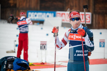 2022-12-16 - Jake Brown during the BMW IBU World Cup 2022, Annecy - Le Grand-Bornand, Women's Sprint, on December 16, 2022 in Le Grand-Bornand, France - BIATHLON - WORLD CUP - LE GRAND BORNAND - WOMEN'S SPRINT - ALPINE SKIING - WINTER SPORTS