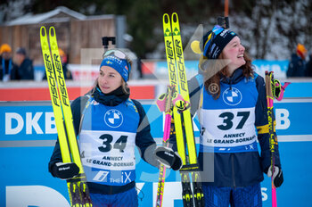 2022-12-16 - MAGNUSSON Anna and PERSSON Linn during the BMW IBU World Cup 2022, Annecy - Le Grand-Bornand, Women's Sprint, on December 16, 2022 in Le Grand-Bornand, France - BIATHLON - WORLD CUP - LE GRAND BORNAND - WOMEN'S SPRINT - ALPINE SKIING - WINTER SPORTS