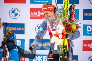 2022-12-16 - HERRMANN-WICK Denise and MAGNUSSON Anna during the BMW IBU World Cup 2022, Annecy - Le Grand-Bornand, Women's Sprint, on December 16, 2022 in Le Grand-Bornand, France - BIATHLON - WORLD CUP - LE GRAND BORNAND - WOMEN'S SPRINT - ALPINE SKIING - WINTER SPORTS