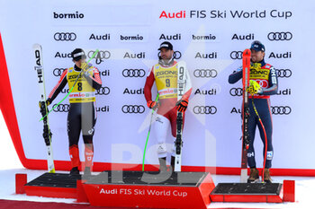 28/12/2022 - podium men's downhill bormio 2022 - FIS ALPINE SKI WORLD CUP - MEN'S DOWNHILL - SCI ALPINO - SPORT INVERNALI