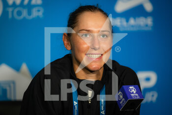 2022-01-04 - Kaja Juvan of Slovenia talks to the media after the second round at the 2022 Adelaide International WTA 500 tennis tournament on January 5, 2022 at Memorial Drive Tennis Centre in Adelaide, Australia - 2022 ADELAIDE INTERNATIONAL WTA 500 TENNIS TOURNAMENT - INTERNATIONALS - TENNIS