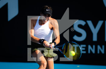 2022-01-10 - Giuliana Olmos of Mexico in action against Diane Parry of France during the final qualifications round at the 2022 Sydney Tennis Classic, WTA 500 tennis tournament on January 10, 2022 at NSW Tennis Centre in Sydney, Australia - 2022 SYDNEY TENNIS CLASSIC, WTA 500 TENNIS TOURNAMENT - INTERNATIONALS - TENNIS
