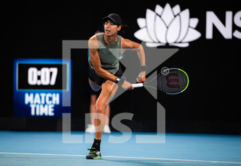 2022-01-10 - Astra Sharma of Australia in action against Ons Jabeur of Tunisia during the first round at the 2022 Sydney Tennis Classic, WTA 500 tennis tournament on January 10, 2022 at NSW Tennis Centre in Sydney, Australia - 2022 SYDNEY TENNIS CLASSIC, WTA 500 TENNIS TOURNAMENT - INTERNATIONALS - TENNIS