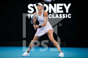 2022-01-11 - Jaqueline Cristian of Romania in action against Barbora Krejcikova of the Czech Republic during the second round of the 2022 Sydney Tennis Classic, WTA 500 tennis tournament on January 12, 2022 at NSW Tennis Centre in Sydney, Australia - 2022 SYDNEY TENNIS CLASSIC, WTA 500 TENNIS TOURNAMENT - INTERNATIONALS - TENNIS