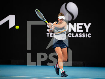 2022-01-12 - Barbora Krejcikova of the Czech Republic in action against Caroline Garcia of France during the quarter-final of the 2022 Sydney Tennis Classic, WTA 500 tennis tournament on January 13, 2022 at NSW Tennis Centre in Sydney, Australia - 2022 SYDNEY TENNIS CLASSIC, WTA 500 TENNIS TOURNAMENT - INTERNATIONALS - TENNIS