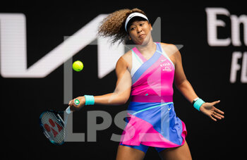 2022-01-17 - Naomi Osaka of Japan in action against Camila Osorio of Colombia during the first round of the 2022 Australian Open, WTA Grand Slam tennis tournament on January 17, 2022 at Melbourne Park in Melbourne, Australia - 2022 AUSTRALIAN OPEN, WTA GRAND SLAM TENNIS TOURNAMENT - INTERNATIONALS - TENNIS