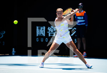 2022-01-17 - Diane Parry of France in action against Marta Kostyuk of Ukraine during the first round of the 2022 Australian Open, WTA Grand Slam tennis tournament on January 17, 2022 at Melbourne Park in Melbourne, Australia - 2022 AUSTRALIAN OPEN, WTA GRAND SLAM TENNIS TOURNAMENT - INTERNATIONALS - TENNIS