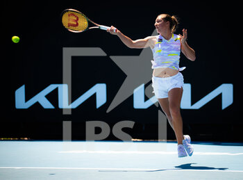 2022-01-17 - Diane Parry of France in action against Marta Kostyuk of Ukraine during the first round of the 2022 Australian Open, WTA Grand Slam tennis tournament on January 17, 2022 at Melbourne Park in Melbourne, Australia - 2022 AUSTRALIAN OPEN, WTA GRAND SLAM TENNIS TOURNAMENT - INTERNATIONALS - TENNIS