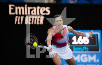 2022-01-17 - Andrea Petkovic of Germany in action against Barbora Krejcikova of the Czech Republic during the first round of the 2022 Australian Open, WTA Grand Slam tennis tournament on January 17, 2022 at Melbourne Park in Melbourne, Australia - 2022 AUSTRALIAN OPEN, WTA GRAND SLAM TENNIS TOURNAMENT - INTERNATIONALS - TENNIS