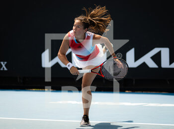 2022-01-18 - Daria Kasatkina of Russia in action against Stefanie Voegele of Switzerland during the first round of the 2022 Australian Open, WTA Grand Slam tennis tournament on January 18, 2022 at Melbourne Park in Melbourne, Australia - 2022 AUSTRALIAN OPEN, WTA GRAND SLAM TENNIS TOURNAMENT - INTERNATIONALS - TENNIS
