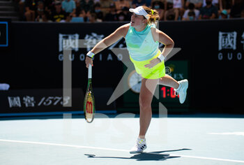 2022-01-19 - Jelena Ostapenko of Latvia in action against Alison Riske of the United States during the second round of the 2022 Australian Open, WTA Grand Slam tennis tournament on January 19, 2022 at Melbourne Park in Melbourne, Australia - 2022 AUSTRALIAN OPEN, WTA GRAND SLAM TENNIS TOURNAMENT - INTERNATIONALS - TENNIS