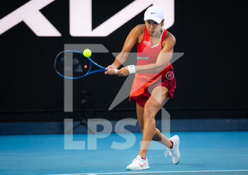 2022-01-19 - Xiyu Wang of China in action against Barbora Krejcikova of the Czech Republic during the second round of the 2022 Australian Open, WTA Grand Slam tennis tournament on January 19, 2022 at Melbourne Park in Melbourne, Australia - 2022 AUSTRALIAN OPEN, WTA GRAND SLAM TENNIS TOURNAMENT - INTERNATIONALS - TENNIS