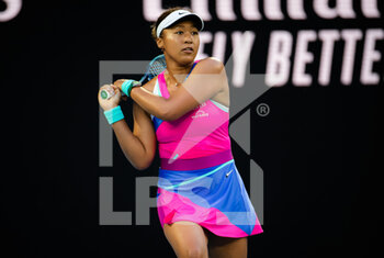 2022-01-19 - Naomi Osaka of Japan in action against Madison Brengle of the United States during the second round of the 2022 Australian Open, WTA Grand Slam tennis tournament on January 19, 2022 at Melbourne Park in Melbourne, Australia - 2022 AUSTRALIAN OPEN, WTA GRAND SLAM TENNIS TOURNAMENT - INTERNATIONALS - TENNIS