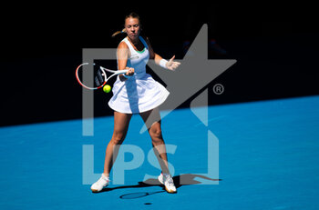 2022-01-19 - Anett Kontaveit of Estonia in action against Clara Tauson of Denmark during the second round of the 2022 Australian Open, WTA Grand Slam tennis tournament on January 20, 2022 at Melbourne Park in Melbourne, Australia - 2022 AUSTRALIAN OPEN, WTA GRAND SLAM TENNIS TOURNAMENT - INTERNATIONALS - TENNIS