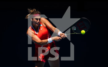 2022-01-19 - Aryna Sabalenka of Belarus in action against Xinyu Wang of China during the second round of the 2022 Australian Open, WTA Grand Slam tennis tournament on January 20, 2022 at Melbourne Park in Melbourne, Australia - 2022 AUSTRALIAN OPEN, WTA GRAND SLAM TENNIS TOURNAMENT - INTERNATIONALS - TENNIS