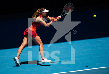 2022-01-20 - Paula Badosa of Spain in action against Marta Kostyuk of Ukraine during the third round at the 2022 Australian Open, WTA Grand Slam tennis tournament on January 21, 2022 at Melbourne Park in Melbourne, Australia - 2022 AUSTRALIAN OPEN, WTA GRAND SLAM TENNIS TOURNAMENT - INTERNATIONALS - TENNIS