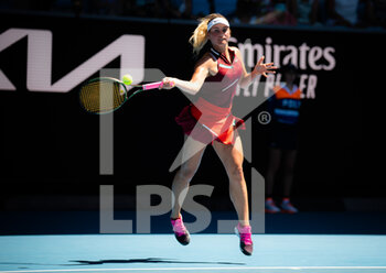 2022-01-20 - Marta Kostyuk of Ukraine in action against Paula Badosa of Spain during the third round at the 2022 Australian Open, WTA Grand Slam tennis tournament on January 21, 2022 at Melbourne Park in Melbourne, Australia - 2022 AUSTRALIAN OPEN, WTA GRAND SLAM TENNIS TOURNAMENT - INTERNATIONALS - TENNIS