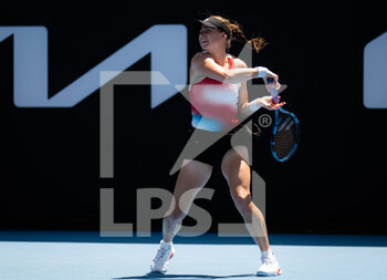 2022-01-23 - Rebecca Peterson of Sweden in action during the second round of doubles at the 2022 Australian Open, WTA Grand Slam tennis tournament on January 23, 2022 at Melbourne Park in Melbourne, Australia - 2022 AUSTRALIAN OPEN, WTA GRAND SLAM TENNIS TOURNAMENT - INTERNATIONALS - TENNIS