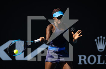 2022-01-23 - Angella Okutoy of Kenya in action during the first round of Juniors competition at the 2022 Australian Open, WTA Grand Slam tennis tournament on January 23, 2022 at Melbourne Park in Melbourne, Australia - 2022 AUSTRALIAN OPEN, WTA GRAND SLAM TENNIS TOURNAMENT - INTERNATIONALS - TENNIS