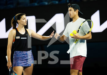 2022-01-28 - Jason Kubler of Australia & Jaimee Fourlis of Australia in action during the mixed doubles final at the 2022 Australian Open, Grand Slam tennis tournament on January 28, 2022 at Melbourne Park in Melbourne, Australia - 2022 AUSTRALIAN OPEN, GRAND SLAM TENNIS TOURNAMENT - INTERNATIONALS - TENNIS