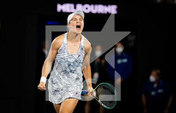 2022-01-29 - Ashleigh Barty of Australia reacts to winning against Danielle Collins of United States the final of the 2022 Australian Open, Grand Slam tennis tournament on January 29, 2022 at Melbourne Park in Melbourne, Australia - 2022 AUSTRALIAN OPEN, GRAND SLAM TENNIS TOURNAMENT - INTERNATIONALS - TENNIS