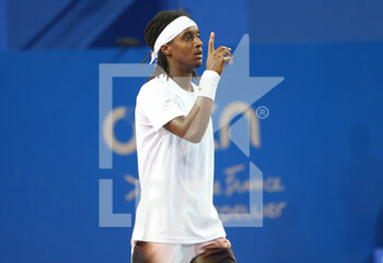 2022-02-03 - Mikael Ymer of Sweden celebrates his victory against Gael Monfils of France during the Open Sud de France 2022, ATP 250 tennis tournament on February 3, 2022 at Sud de France Arena in Montpellier, France - OPEN SUD DE FRANCE 2022, ATP 250 TENNIS TOURNAMENT - INTERNATIONALS - TENNIS