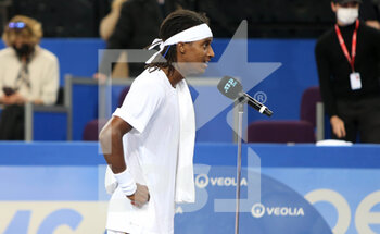 2022-02-03 - Mikael Ymer of Sweden celebrates his victory against Gael Monfils of France during the Open Sud de France 2022, ATP 250 tennis tournament on February 3, 2022 at Sud de France Arena in Montpellier, France - OPEN SUD DE FRANCE 2022, ATP 250 TENNIS TOURNAMENT - INTERNATIONALS - TENNIS