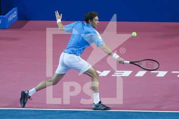 2022-02-04 - Nicolas Mahut of France during the doubles quarter-finals at Open Sud de France 2022, ATP 250 tennis tournament on February 4, 2022 at Sud de France Arena in Montpellier, France - OPEN SUD DE FRANCE 2022, ATP 250 TENNIS TOURNAMENT - INTERNATIONALS - TENNIS