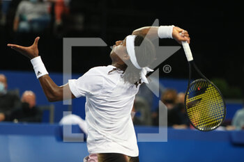 2022-02-04 - Mikael Ymer of Sweden in action against Richard Gasquet of France during the quarter-finals of the Open Sud de France 2022, ATP 250 tennis tournament on February 4, 2022 at Sud de France Arena in Montpellier, France - OPEN SUD DE FRANCE 2022, ATP 250 TENNIS TOURNAMENT - INTERNATIONALS - TENNIS