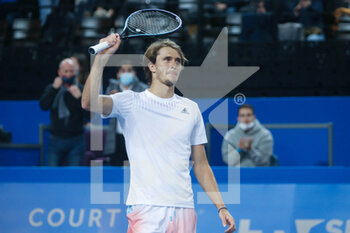 2022-02-04 - Alexander Zverev of Germany celebrates winning against Adrian Mannarino of France during the quarter-finals of the Open Sud de France 2022, ATP 250 tennis tournament on February 4, 2022 at Sud de France Arena in Montpellier, France - OPEN SUD DE FRANCE 2022, ATP 250 TENNIS TOURNAMENT - INTERNATIONALS - TENNIS