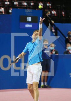 2022-02-06 - Nicolas Mahut of France during the Double final of the Open Sud de Fance 2022, ATP 250 tennis tournament on February 6, 2022 at Sud de France Arena in Montpellier France - OPEN SUD DE FRANCE 2022, ATP 250 TENNIS TOURNAMENT - INTERNATIONALS - TENNIS