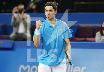 2022-02-06 - Pierre-Hughes Herbert of France during the Double final of the Open Sud de Fance 2022, ATP 250 tennis tournament on February 6, 2022 at Sud de France Arena in Montpellier France - OPEN SUD DE FRANCE 2022, ATP 250 TENNIS TOURNAMENT - INTERNATIONALS - TENNIS