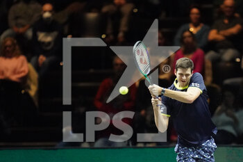 2022-02-07 - Hubert Hurkacz of Poland during 49th ABN AMRO World Tennis Tournement 2022 on February 7, 2022 at Ahoy in Rotterdam, The Netherlands - 49TH ABN AMRO WORLD TENNIS TOURNEMENT 2022 - INTERNATIONALS - TENNIS