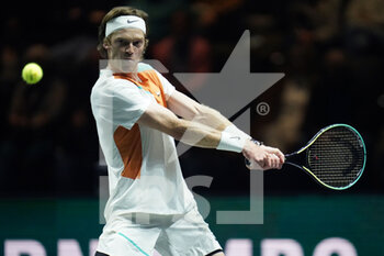 2022-02-07 - Andrey Rublev of Russia during 49th ABN AMRO World Tennis Tournement 2022 on February 8, 2022 at Ahoy in Rotterdam, The Netherlands - 49TH ABN AMRO WORLD TENNIS TOURNEMENT 2022 - INTERNATIONALS - TENNIS