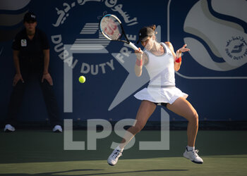 2022-02-12 - Ajla Tomljanovic of Australia in action during the first qualifications round of the 2022 Dubai Duty Free Tennis Championships WTA 1000 tennis tournament on February 12, 2022 at The Aviation Club Tennis Centre in Dubai, UAE - 2022 DUBAI DUTY FREE TENNIS CHAMPIONSHIPS WTA 1000 TENNIS TOURNAMENT - INTERNATIONALS - TENNIS