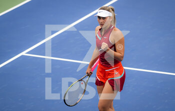 2022-02-13 - Marta Kostyuk of Ukraine in action during the second round of qualifications at the 2022 Dubai Duty Free Tennis Championships WTA 1000 tennis tournament on February 13, 2022 at The Aviation Club Tennis Centre in Dubai, UAE - 2022 DUBAI DUTY FREE TENNIS CHAMPIONSHIPS WTA 1000 TENNIS TOURNAMENT - INTERNATIONALS - TENNIS
