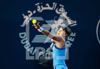 2022-02-16 - Dayana Yastremska of Ukraine in action against against Barbora Krejcikova of the Czech Republic during the second round of the 2022 Dubai Duty Free Tennis Championships WTA 1000 tennis tournament on February 16, 2022 at The Aviation Club Tennis Centre in Dubai, UAE - 2022 DUBAI DUTY FREE TENNIS CHAMPIONSHIPS WTA 1000 TENNIS TOURNAMENT - INTERNATIONALS - TENNIS
