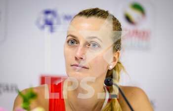 2022-02-16 - Petra Kvitova of the Czech Republic talks to the media after the second round of the 2022 Dubai Duty Free Tennis Championships WTA 1000 tennis tournament on February 16, 2022 at The Aviation Club Tennis Centre in Dubai, UAE - 2022 DUBAI DUTY FREE TENNIS CHAMPIONSHIPS WTA 1000 TENNIS TOURNAMENT - INTERNATIONALS - TENNIS