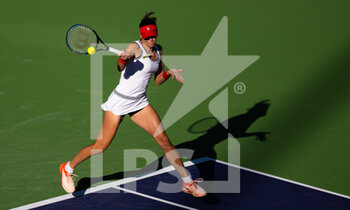 2022-03-09 - Ajla Tomljanovic of Australia in action against Hailey Baptiste of the United States during the first round of the 2022 BNP Paribas Open, WTA 1000 tennis tournament on March 9, 2022 at Indian Wells Tennis Garden in Indian Wells, USA - 2022 BNP PARIBAS OPEN, WTA 1000 TENNIS TOURNAMENT - INTERNATIONALS - TENNIS