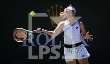 2022-03-11 - Danka Kovinic of Montenegro in action against Karolina Pliskova of the Czech Republic during the second round of the 2022 BNP Paribas Open, WTA 1000 tennis tournament on March 11, 2022 at Indian Wells Tennis Garden in Indian Wells, USA - 2022 BNP PARIBAS OPEN, WTA 1000 TENNIS TOURNAMENT - INTERNATIONALS - TENNIS