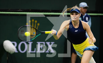 2022-03-11 - Dayana Yastremska of Ukraine in action during the first-round doubles match at the 2022 BNP Paribas Open, WTA 1000 tennis tournament on March 11, 2022 at Indian Wells Tennis Garden in Indian Wells, USA - 2022 BNP PARIBAS OPEN, WTA 1000 TENNIS TOURNAMENT - INTERNATIONALS - TENNIS