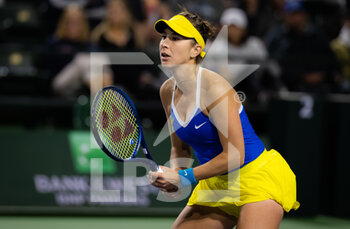2022-03-11 - Belinda Bencic of Switzerland in action against Kaia Kanepi of Estonia during the second round of the 2022 BNP Paribas Open, WTA 1000 tennis tournament on March 11, 2022 at Indian Wells Tennis Garden in Indian Wells, USA - 2022 BNP PARIBAS OPEN, WTA 1000 TENNIS TOURNAMENT - INTERNATIONALS - TENNIS